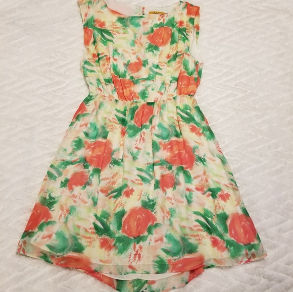 Alice + Olivia Floral Matilda dress Size M - Picture 2 of 8